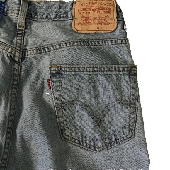 Levis 505 Regular Fit Denim Cutoff Shorts W32 L Regular Fit Summer - Picture 3 of 12